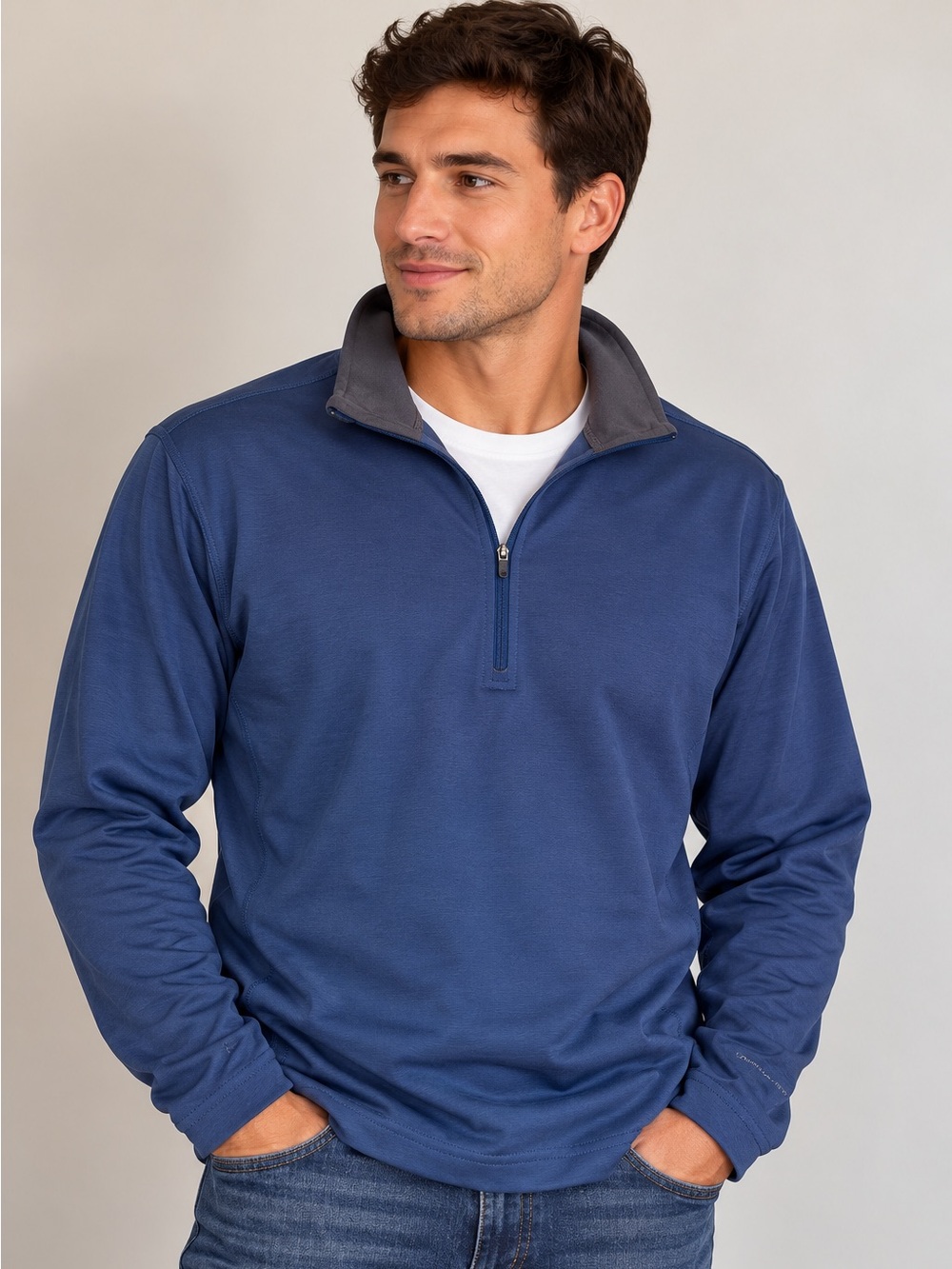 Columbia Titanium Omni-Dry 1/4 Zip Pullover Men’s Large Blue Performance